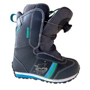 Roxy Leilania Boa Women’s Size 8 Snowboarding Boots Black Blue Green